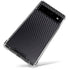 Black Carbon Fiber Specialty Texture Material Google Pixel 6 Clear Case